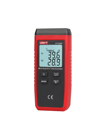 Двоканальний термометр UNIT UT320D (-50 ...+1300 °C) для термопар K/J типів