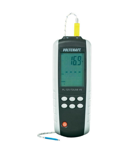 Двоканальний термометр Voltcraft PL-125-T2 (-200...+1372 °C) термопари: K / J Німеччина