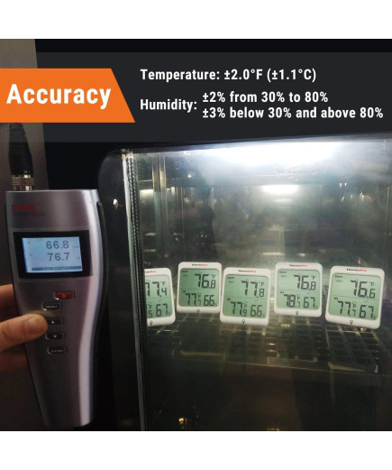 Термогігрометр ThermoPro ТР63А з дистанційним датчиком T° (60 метрів)