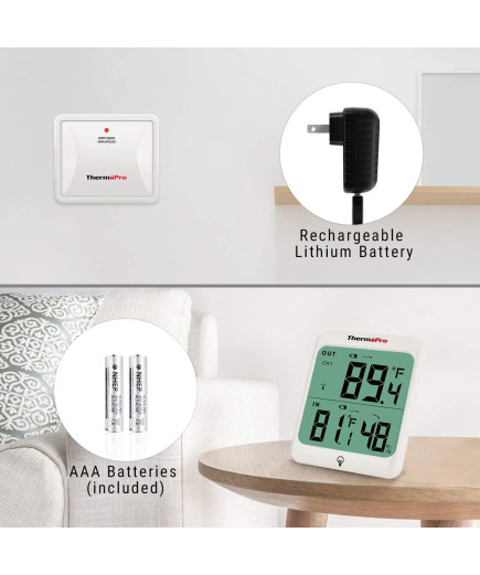 Термогігрометр ThermoPro ТР63А з дистанційним датчиком T° (60 метрів)