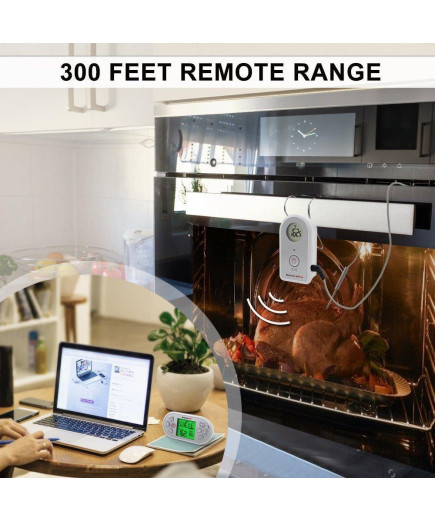 Бездротовий термометр (до 100 м) зі щупом для приготування їжі ThermoPro TP-21