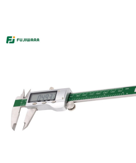 Штангенциркуль електронний FUJIWARA FUJ-KC-003 металевий D - 150 мм, точність 0,01 мм, з бігунком. Японія