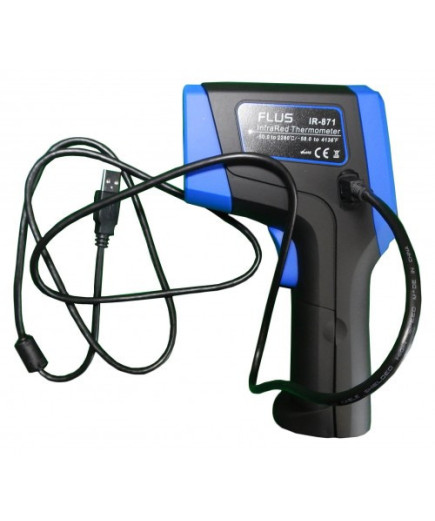 Пірометр FLUS IR-871 (-50...+2280 З) з термопарою К-типу, картою пам'яті,