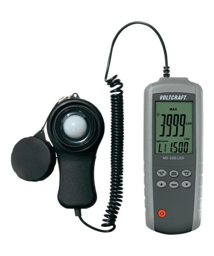 Люксметр Voltcraft MS-200LED 0 - 400000 lx (Lux, Fc, CD (свічки)). Німеччина