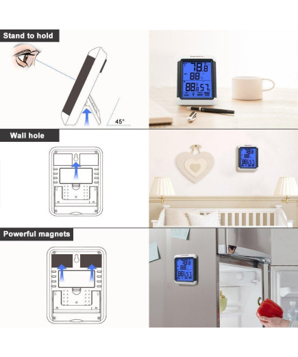 Термогігрометр ThermoPro TP65S / TP65A з дистанційним датчиком T° (60 метрів)