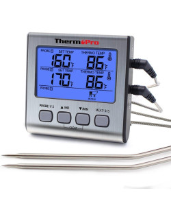 Термометр двоканальний для м'яса Thermopro TP17 (-10C до +300C) з таймером та магнітом