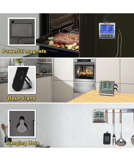Термометр двоканальний для м'яса Thermopro TP17 (-10C до +300C) з таймером та магнітом