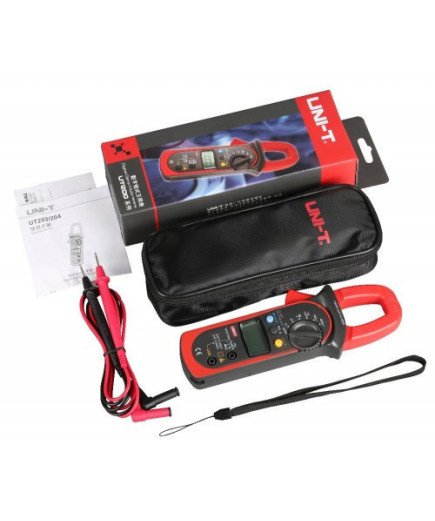 Токоизмерительные клещи UNI-T UT204А (UTM 1204A) (DC/AC до 400А, 600В, 40МОм, 10МГц, 100мкФ, 1000°C)