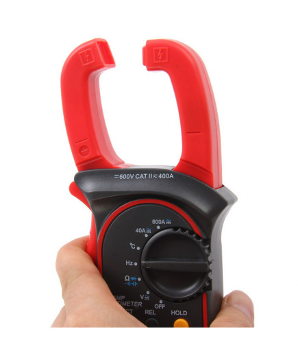 Токоизмерительные клещи UNI-T UT204А (UTM 1204A) (DC/AC до 400А, 600В, 40МОм, 10МГц, 100мкФ, 1000°C)