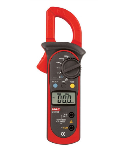 Токоизмерительные клещи UNI-T UT202A (UTM 1202A) (до 600A, 600В, 20МОМ)