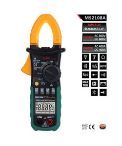 Струмовимірювальні кліщі AIMO MS2108A (400A AC/DC) з функцією мультиметра