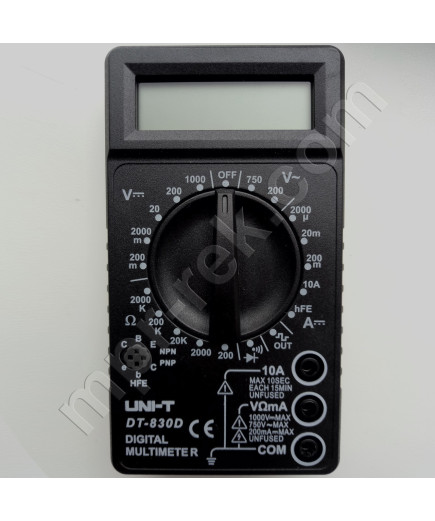 Цифровий мультиметр DT830D (до 1000В, 10А, 2МОм) виробництва UNIT