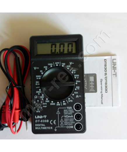 Цифровий мультиметр DT830B (до 1000В, 10А, 2МОм) виробництва UNIT
