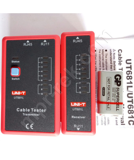 Тестер кабелю UNIT UT681L для інтерфейсу RJ45/RJ11