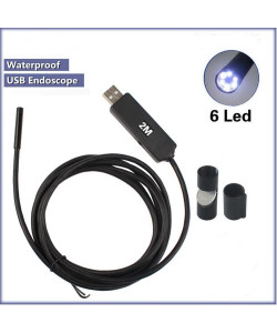 Водонепроникний USB ендоскоп-бороскоп з камерою (2Мп, 2м, Ø7мм) OC10200