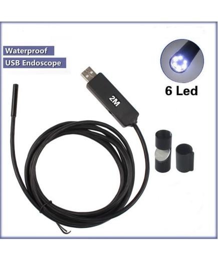 Водонепроникний USB ендоскоп-бороскоп з камерою (2Мп, 2м, Ø7мм) OC10200