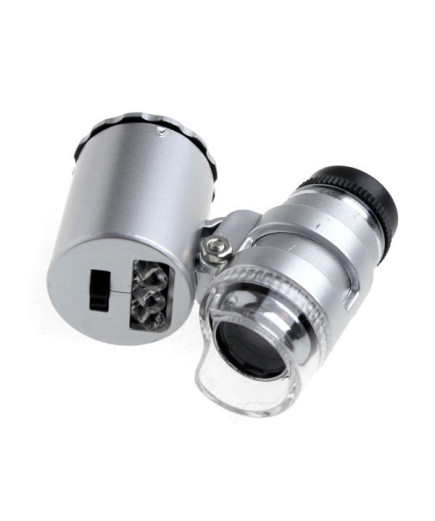 Кишеньковий мікроскоп MG 9882 60X з LED і ультрафіолетової підсвічуванням