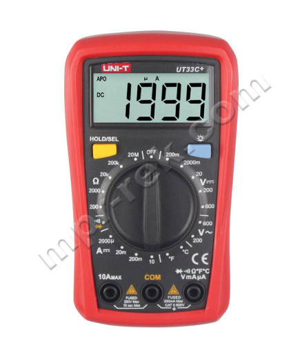Цифровий мультиметр UNIT UT33C+ (600В, 10А, 20МОм, 1000°C)