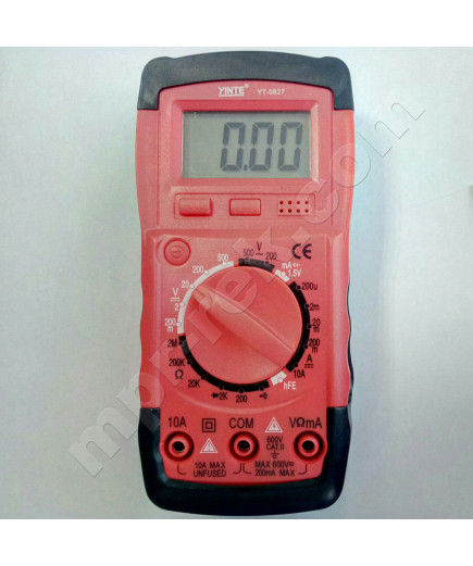 Цифровий мультиметр YINTE YT-0827 (500В, 10А, 2МОм, hFE, тест батарей, продзвонювання)