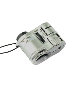 Кишеньковий мікроскоп MG 9595 60X з LED і ультрафіолетової підсвічуванням