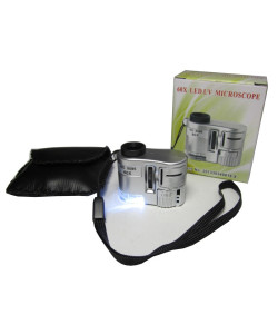 Кишеньковий мікроскоп MG 9595 60X з LED і ультрафіолетової підсвічуванням