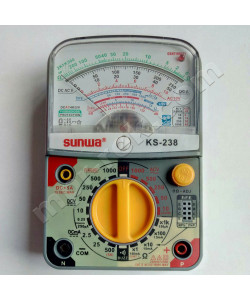 Мультиметр аналоговий SUNWA KS-238 (1000В, 5A, 2МОм, hFE, звукова продзвонювання)
