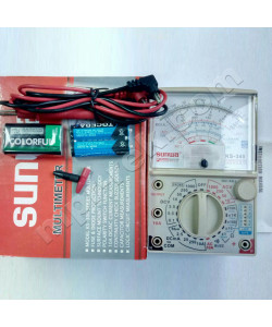 Мультиметр аналоговий SUNWA KS-340 (1000В, DC10A, 20МОм, hFE, звукова продзвонювання)