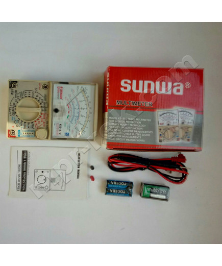 Мультиметр аналоговий SUNWA KS-370 (1000В, DC250мА, 20МОм, hFE, тест батарей)