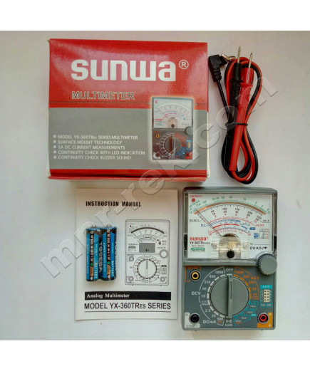 Мультиметр аналоговий SUNWA YX-360TRES-A-H (1000В, DC5A, 2МОм, hFE, звукова продзвонювання)