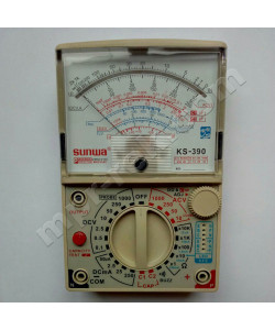 Мультиметр аналоговий SUNWA KS-390 (1000В, DC250мA, 20МОм, 100мкФ, hFE, звукова продзвонювання)