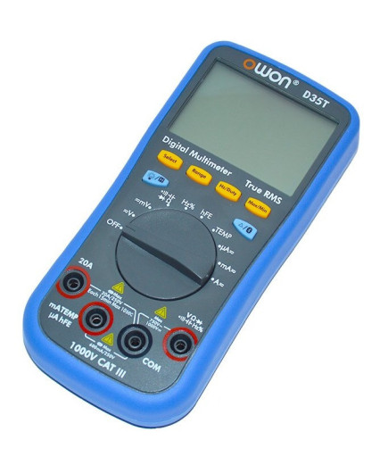 Мультиметр OWON D35T (напруга, струм, опір, ємність, частота, температура) True-RMS