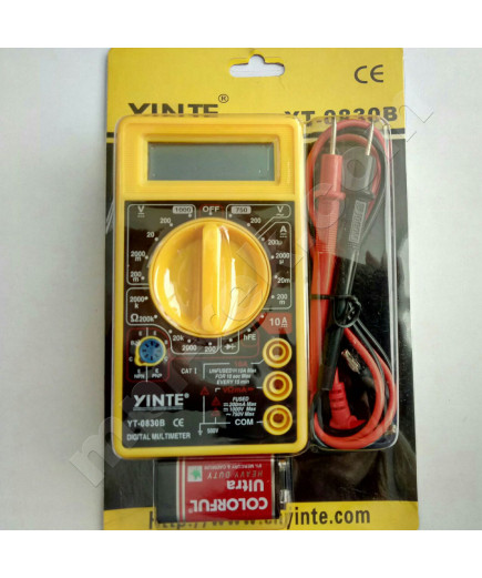 Цифровий мультиметр YINTE YT-0830B (1000В, 200мА, 10А, 2МОм, hFE)