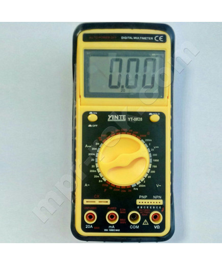 Цифровий мультиметр YINTE YT-0828 (1000В, 200МОм, 20А, 200мкФ, hFE) з відкидним екраном