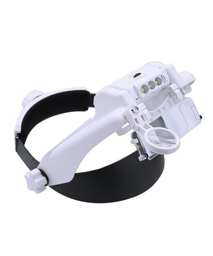 Бінокулярна налобні лупа Magnifier 81000G (1.5 Х/2X/2.5 X/3X/3,5 Х/8X) з регульованою підсвічуванням