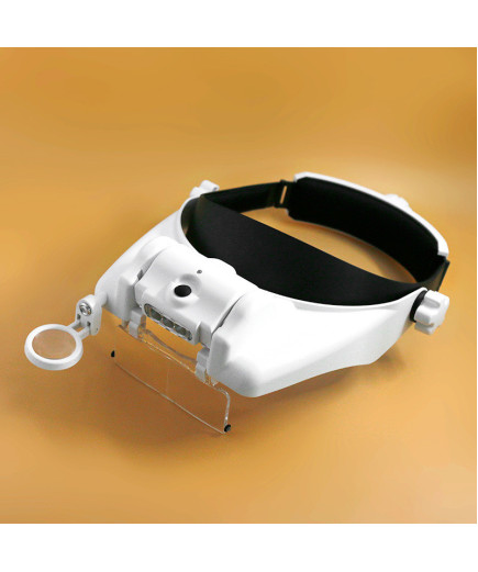 Бінокулярна налобні лупа Magnifier 81000G (1.5 Х/2X/2.5 X/3X/3,5 Х/8X) з регульованою підсвічуванням