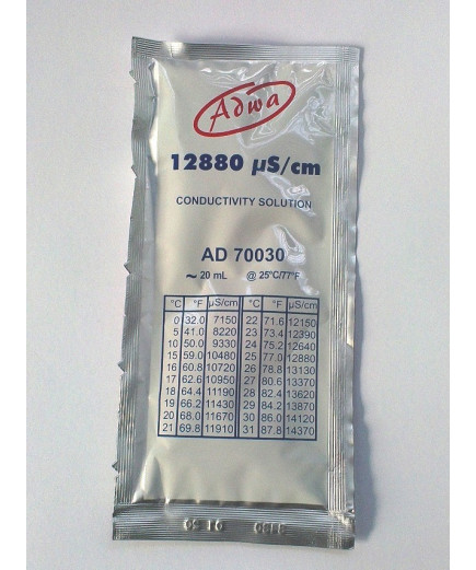 Калибровочный раствор ADWA AD70030 для ЕС-метров 12,88 mS/CM. Венгрия. 20 ml