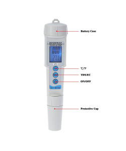 Комбінований вологозахищений EC/TDS/Temp метр TDS/EC-616