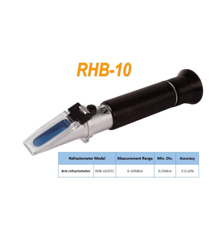 Портативний рефрактометр RHB-10ATC(REF 101/111,HT111ATC) Brix (Сахароза від 0 до 10 %), АТС