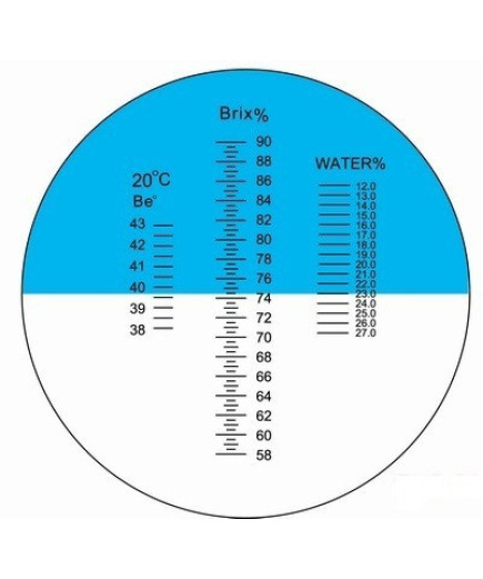 Рефрактометр ZGRB - 90 ATC( REF106/116), три шкали 58-90% Brix, 38-43 Be, 12-27% water