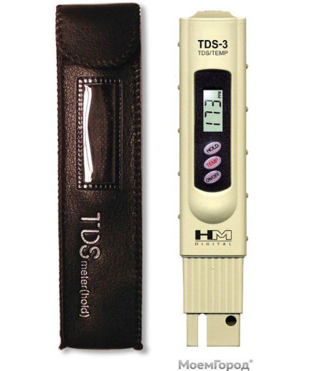 Портативний солемір TDS 3 (0-9990ppm), визначник якості води