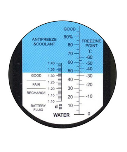 Рефрактометр для автомобіля RHA-415 ATC(HT415ATC) (0...100% Water, 1,10...1,40 d20/20, 0...-60°C) "HT415ATC"