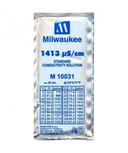 Калібрувальний розчин M10031B 1413 μs/cm (мкСм) для кондуктометров MILWAUKEE 20мл,США