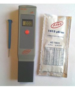 Вологозахищений кондуктометр ( EC-метр ) Adwa AD203 (0 - 1999 μs/cm) з АТС (Угорщина)