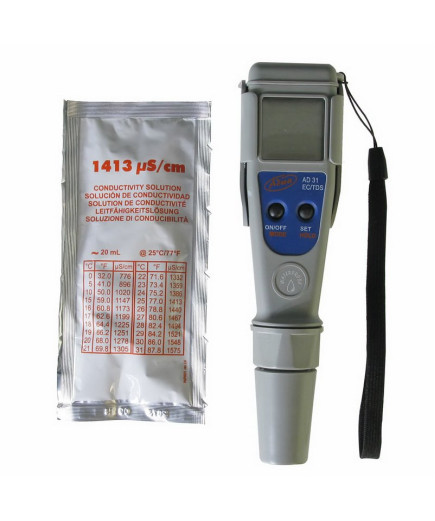 Комбінований солемір і кондуктометр ADWA AD31 (EC: 0-3999 μS/cm; TDS: 0-2000 ppm; T: 0.0-60.0 °C ), АТС