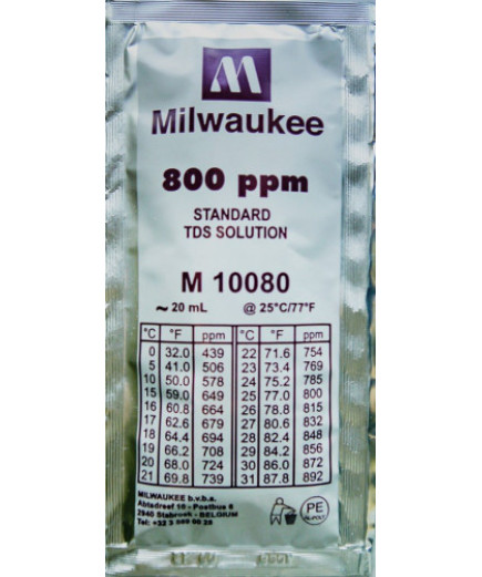 Калибровочный раствор M10080B для TDS метров 800 ppm MILWAUKEE 20мл