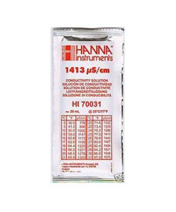 Калібрувальний розчин HI70031 1413 μs/cm (мкСм) для кондуктометров HANNA 20мл,Німеччина