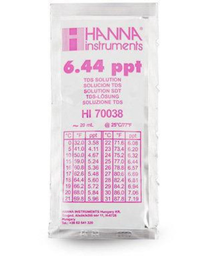 Калібрувальний розчин HI70038 для тдс-метрів 6,44 ppt HANNA