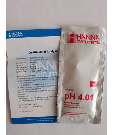 Калібрувальний розчин HI70004 4,01 pH HANNA