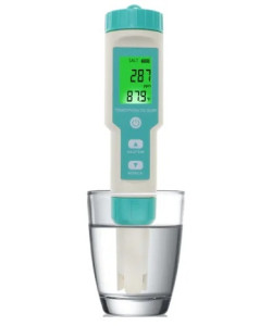 Комбінований pH/TDS/EC/ORP/SALINITY/S. G./Temp - метр EZ COM-600A з підсвічуванням, АТС
