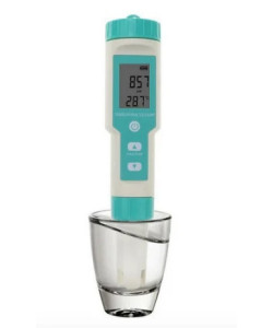 Комбінований pH/TDS/EC/ORP/SALINITY/S. G./Temp - метр EZ COM-600 з термометром, змінним електродом, АТС